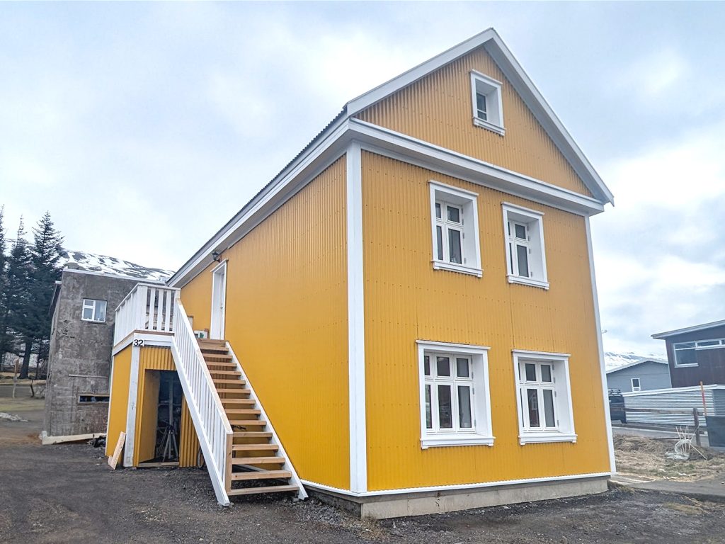 Iceland house renovation including insulation, casing, stairs, shutters